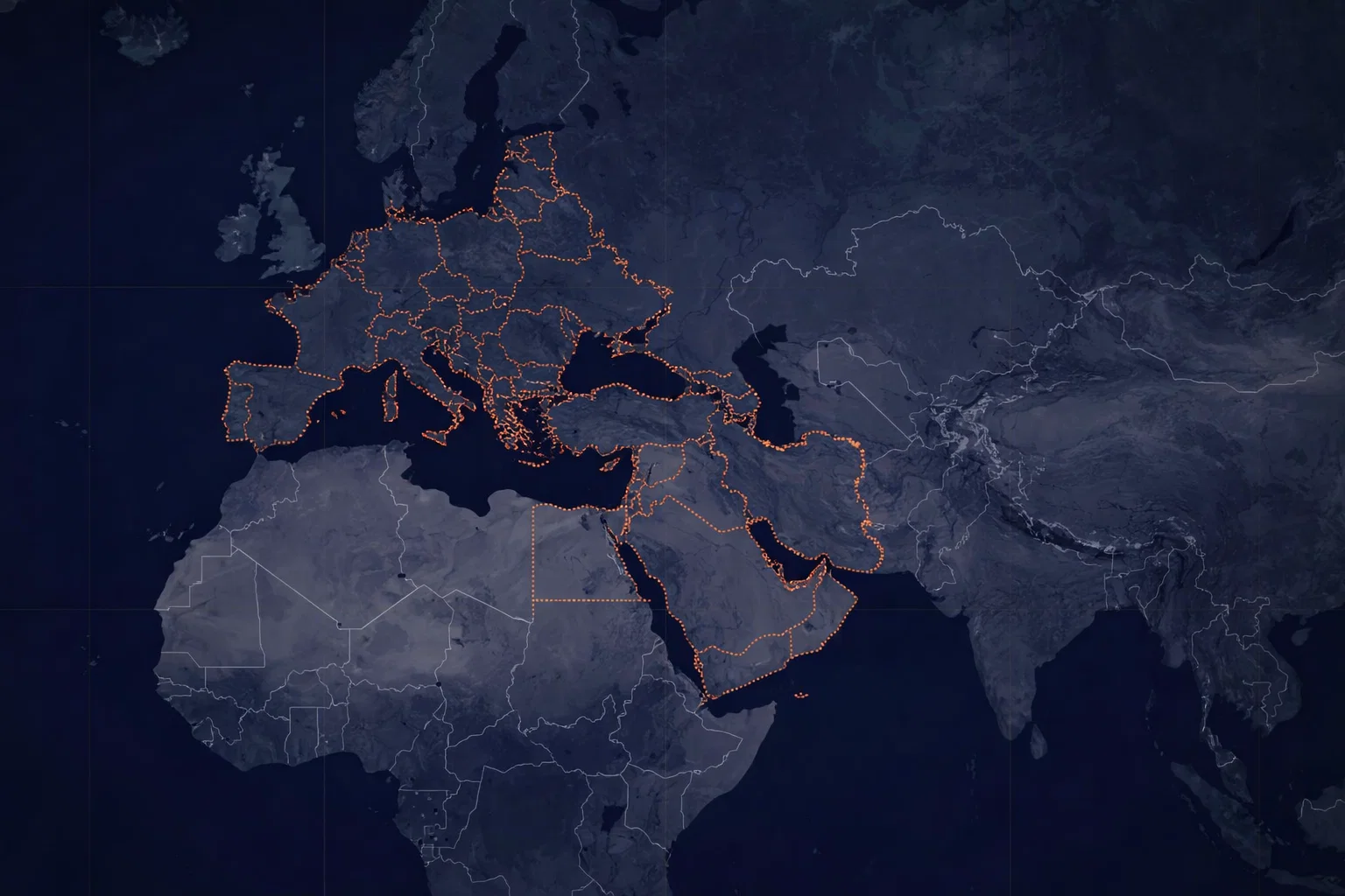 Map moyent-orient et europe